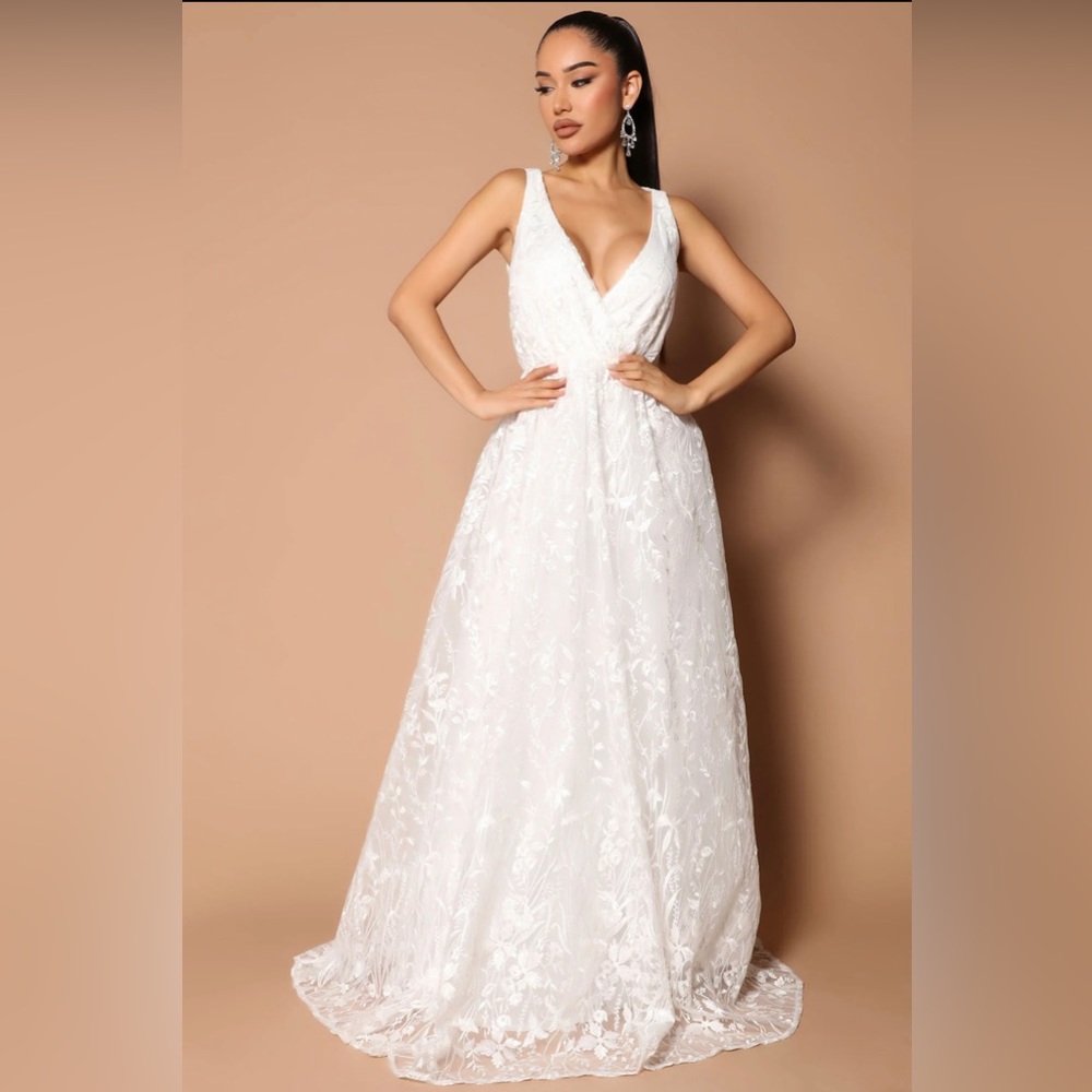 White Embroidered Maxi Dress